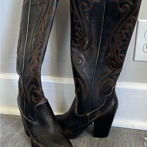 Steven Madden Brown Distressed Cowgirl Boot